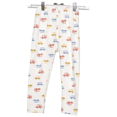 Leggings (White, Multicolored) from Uniqlo Baby Cotton, Elastane
