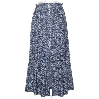 Maxi nederdel (Blå, Hvid) fra Natura Elastan, Polyester