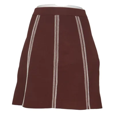 Nederdel (Brun, Hvid) fra Sandro Elastan, Polyamid, Polyester, Viscose