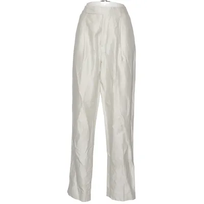 Broek (Beige) van Filippa K Katoen, Linnen