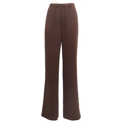 Pantalon patte d'éléphant (Marron) de Vivien Caron Polyester, Viscose