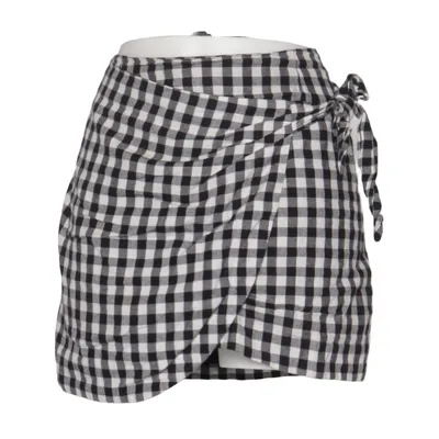 Wrap skirt (Black, White) from Sézane Cotton