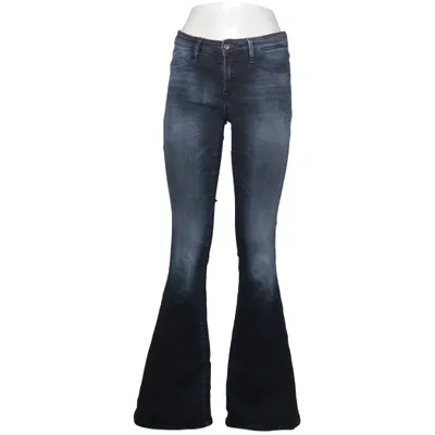 Spijkerbroek (Farrah Super Flare Fit) van Denham Katoen, Elastaan, Leer