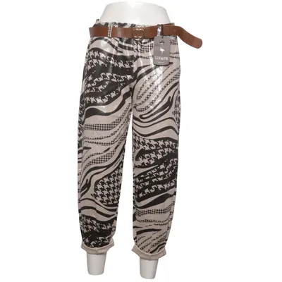 Pants (Black, White) from Livan's Cotton, Elastane, Polyamide