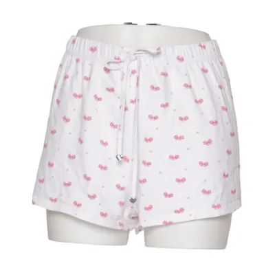 Pyjamasshorts (Vit, Rosa) från Censored Bomull, Elastan