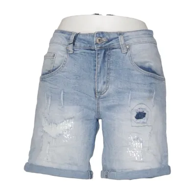 Jeansshorts (Blå) fra Place du Jour Bomuld, Elastan