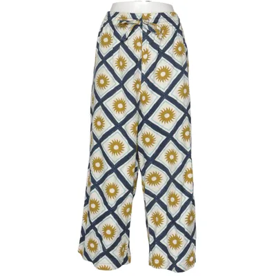 Palazzobyxor (Blå, Beige, Flerfärgad) från Lucy & Yak Ekologisk bomull