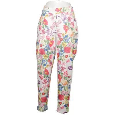 Bukser (Hvid, Flerfarvet) fra Blue Seven Elastan, Polyester