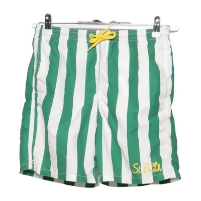 Badshorts (Grön, Vit) från MC2 Saint Barth Elastan, Polyamid, Återvunnen polyester