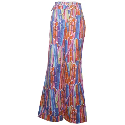 Palazzo pants (Blue, Multicolored) from Stejeanlla Cotton