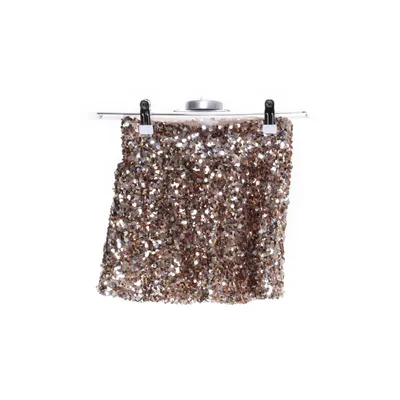 Skirt (Gold, Multicolored) from Zara Polyester