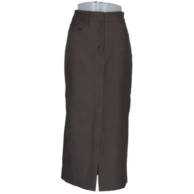 Långkjol (Brun) från Topshop Elastan, Polyester, Viskos