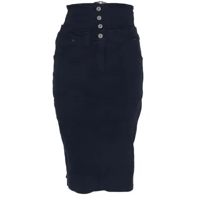 Jupe en jean (Bleu) de Manoush Coton, Élasthane