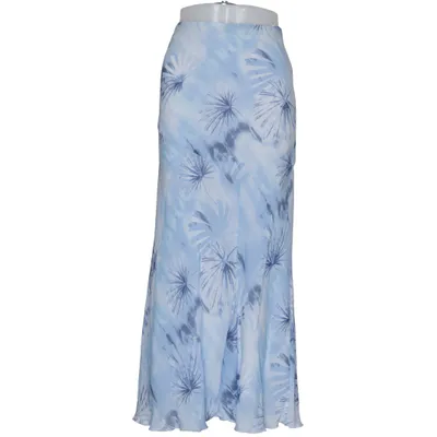 Maxi nederdel (Blå, Hvid) fra Delmod Linned, Polyester, Viscose