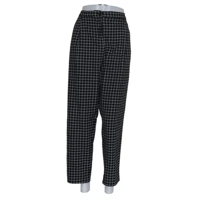 Byxor (Svart, Vit) från Monki Elastan, Polyester, Viskos