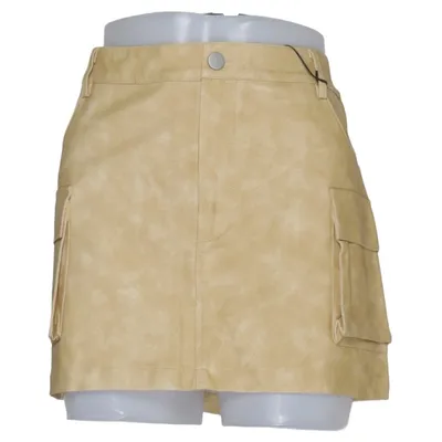 Skirt (Beige) from Bailey Rose Polyester, Polyurethane, Viscose