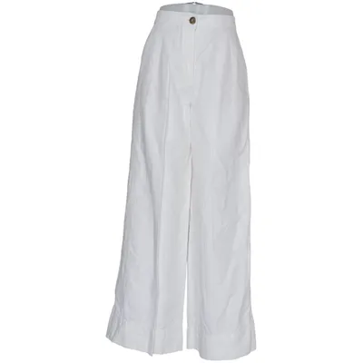 Palazzobukser (Hvid) fra Massimo Dutti Bomuld, Linned