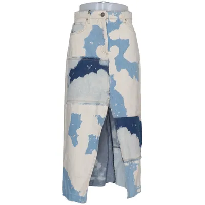 Spijkerrok (Blauw, Wit, Meerkleurig) van Pinko Katoen