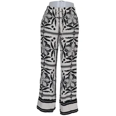 Pantalon patte d'éléphant (Noir, Blanc) de H&M Viscose