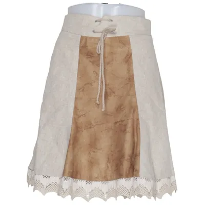 Kjol (Beige, Brun, Vit) från Wolper Dinger Bomull, Linne, Polyester