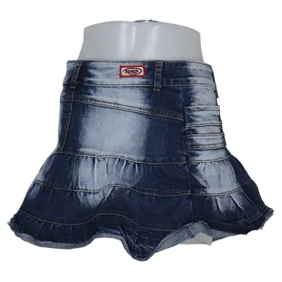 Jupe en jean (Bleu, Multicolore) de Revers Jeans Coton, Élasthane