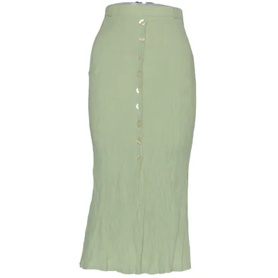 Jupe longue (Vert) de Cappuccini by Desam Polyester, Viscose