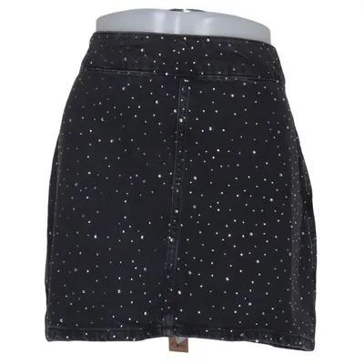 Jupe en jean (Noir, Blanc) de Never Denim Coton recyclé