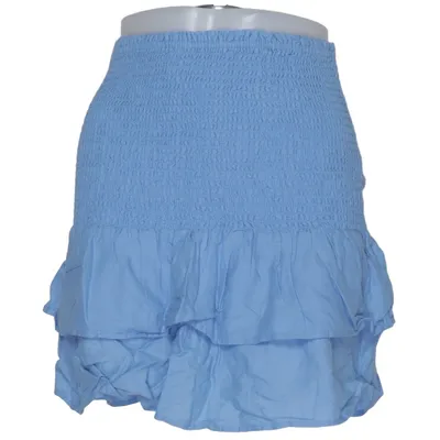 Jupe (Bleu) de Mango Coton, Lin, Viscose