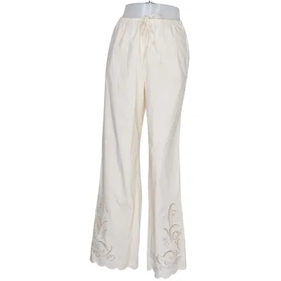 Palazzo broek (Beige) van Claire Rose x NA-KD Katoen, Elastaan, Polyester