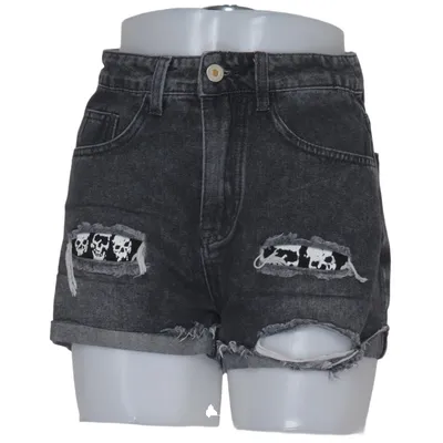 Jeans Shorts (Grau) von Romwe Baumwolle, Polyester, Viskose