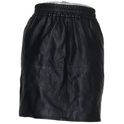 Läderkjol (Svart) från Moss Copenhagen Skinn, Polyester
