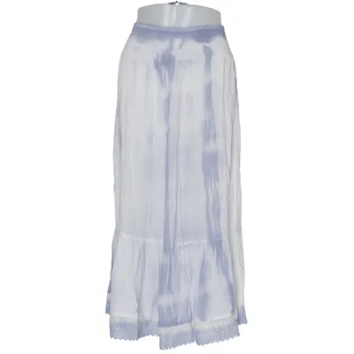 Maxi skirt (White, Blue) from Urban Outfitters Cotton, Viscose