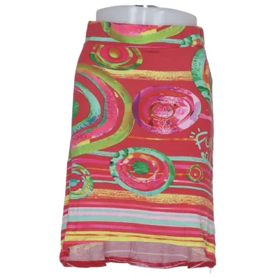 Kjol (Röd, Flerfärgad) från Desigual Elastan, Viskos
