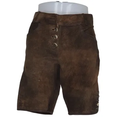 Pantalon en cuir traditionnel (Marron) de Alpin de Luxe Coton, Cuir