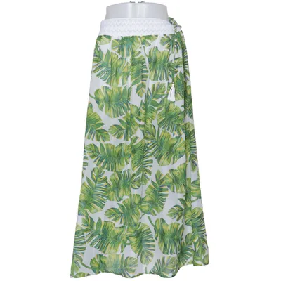 Omlottkjol (Grön, Vit, Flerfärgad) från Bonprix Collection Bomull, Polyester