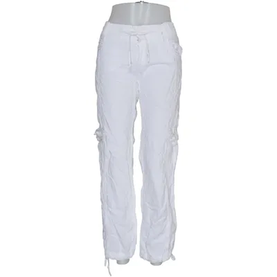 Cargo pants (White) from Subdued Cotton, Elastane, Linen, Polyester