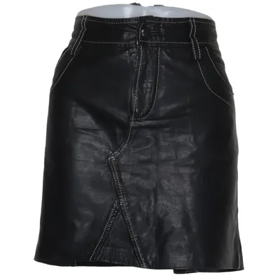 Lædernederdel (Sort) fra Créton Læder, Polyester