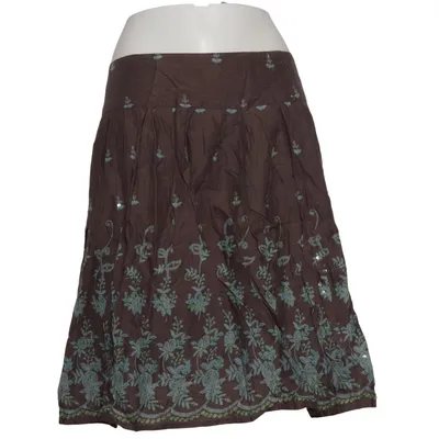 Rok (Bruin, Meerkleurig) van Zara Katoen