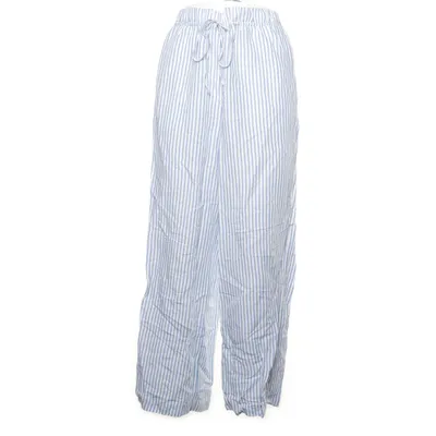 Palazzo broek (Blauw, Wit) van H&M Premium Quality Viscose, Linnen