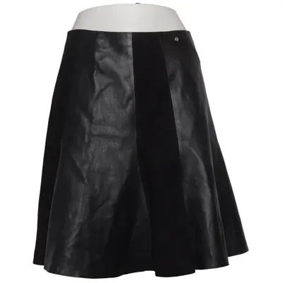 Skirt (Black) from Karl Lagerfeld Acetate, Leather, Polyester