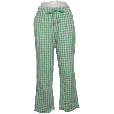 Pyjamasbukser (Grøn, Hvid) fra Hema Bomuld