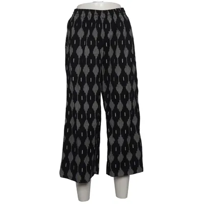 Pantalon patte d'éléphant (Noir, Blanc) de Ulla Coton, Lin