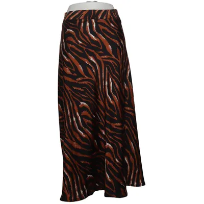 Maxi skirt (Black, Orange) from Ambika Polyester