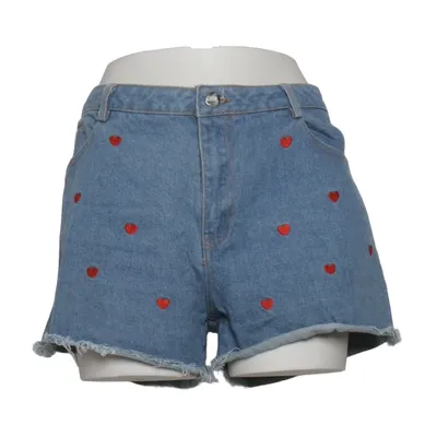 Denim shorts (Blauw, Rood) van Daphnea Katoen