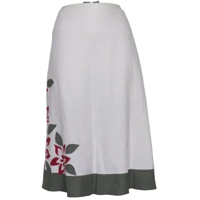 Jupe (Blanc, Gris) de Bm Lin, Polyester, Viscose