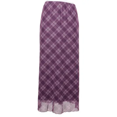 Maxi nederdel (Lilla, Flerfarvet) fra Romwe Elastan, Polyester