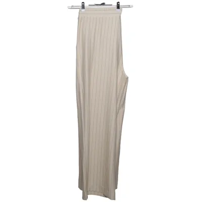 Pantalon patte d'éléphant (Beige) de Hema Élasthane, Polyester, Viscose