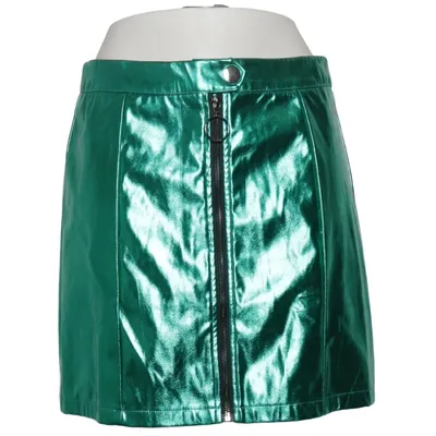 Skirt (Green) from Allegra K Polyester, Polyurethane