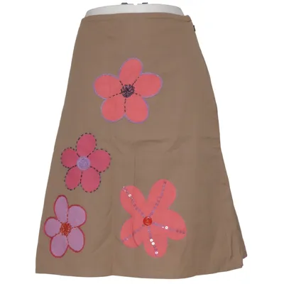 Skirt (Beige, Multicolored) from Uttam London Cotton