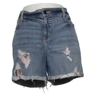 Denim shorts (Blauw) van Lane Bryant Katoen, Elastaan